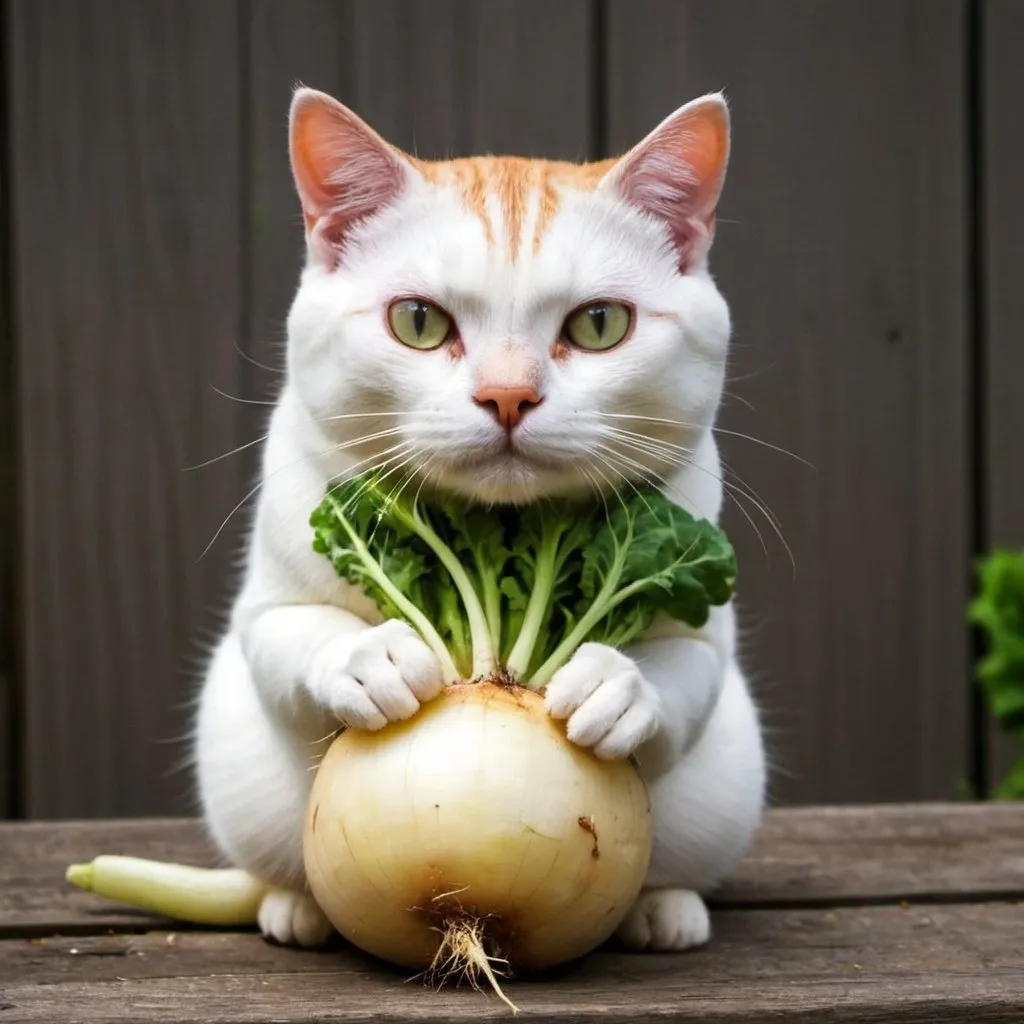 Prompt: turnip cat