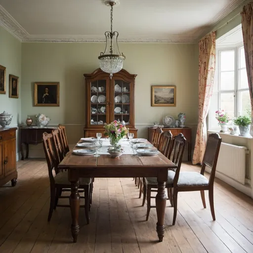 Prompt: a dining room in a country house
