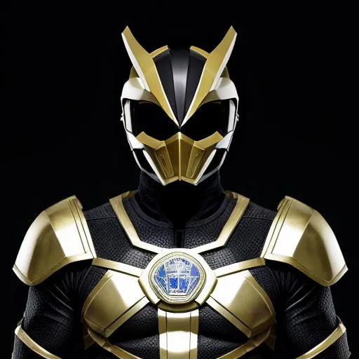 Prompt: Create a visually appealing design for the Male Black Ranger, incorporating Greek and Hades-themed elements to align with his Cerberus Zord. Consider details such as the helmet, suit, chestplate, belt, boots, gloves, and morpher. The helmet should incorporate Greek-like accents, and the suit may utilize a vibrant color palette inspired by ancient Greece, incorporating blacks, golds, and blues

Explore the inclusion of blue flames or wavy patterns on the black parts of the suit. The chestplate could feature a stylized Greek emblem, symbolizing the Black Ranger's connection to Hades. The belt might incorporate design elements inspired by Hade's fire or other Greek-related motifs.

Ensure the boots and gloves provide both style and protection, possibly with metallic plating featuring Greek-like textures. The morpher should resemble a flame with an engraved Cerberus emblem, serving as a key to access the morphing grid and summon the Black Ranger powers.

This design aims to capture the essence of Ancient Greece, emphasizing the Male Black Ranger's connection to the Cerberus Zord and the natural world. Adjustments can be made based on specific preferences or additional details.