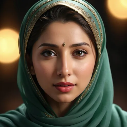 Prompt: zoomed out, Photorealistic beautiful mahira khan in hijab kneeling, incredible composition, chiaroscuro lighting, octane render, 8K resolution, photorealistic concept, soft natural light, volumetric lighting, cinematic aesthetic, symmetrical perfect eyes, hyper detailed, ultra real, 32k, photographic quality, soft skin, hyper realistic, studio lighting, detailed skin, ultra realistic, bokeh, sharp features
