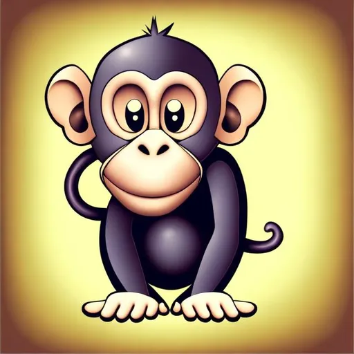 Prompt: Cartoon Monkey unique image in in unique style