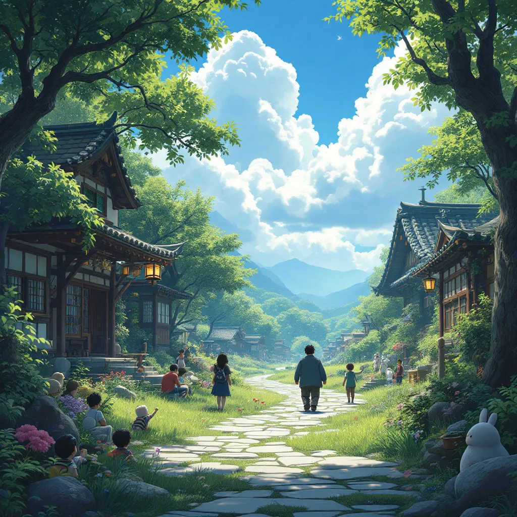 Prompt: Can you turn this photo into Studio Ghibli