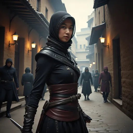 Prompt: @27wjOraNtQixaWNbdZ3B in an assasins creed setting, realistic, hyper detailed