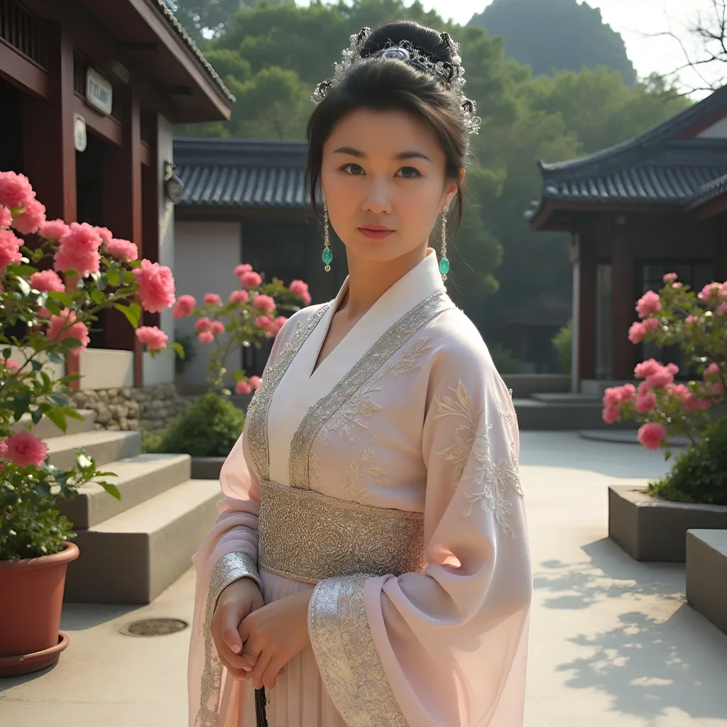 Prompt: @27wjOraNtQixaWNbdZ3B as a chinese princess, qin dynasty, full-body, masterpiece, realistic