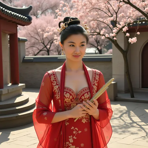 Prompt: @27wjOraNtQixaWNbdZ3B as a chinese princess, qin dynasty, full-body, masterpiece, realistic