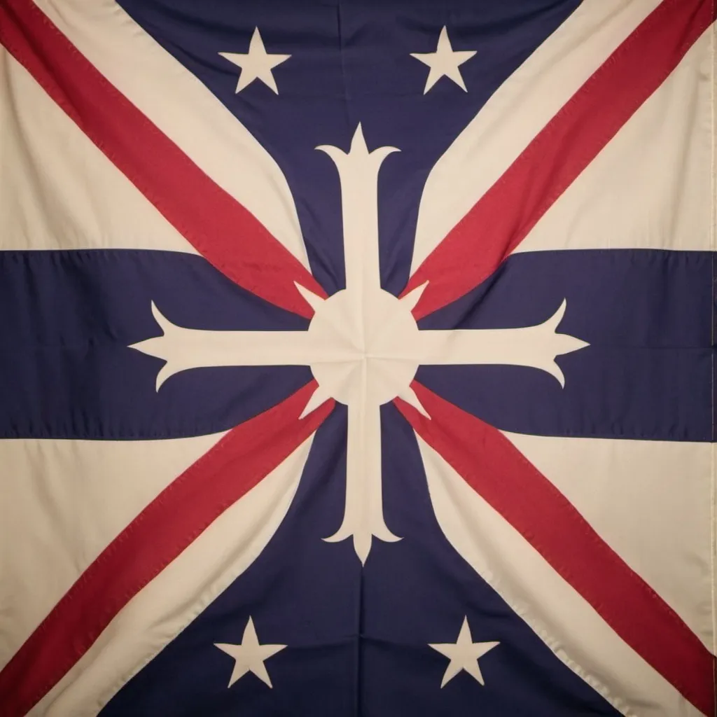 Prompt: Flag for the new christendom american heritage party