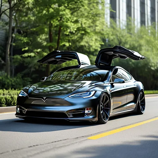 Prompt: Put Tesla on the road