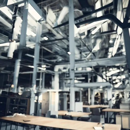 Prompt: industrial office ceiling



