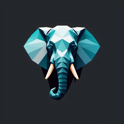 Prompt: /imagine prompt logo design pour une entreprise commerciale de technologie avec pour emblème l’éléphant , simple ,minimal , low poly 