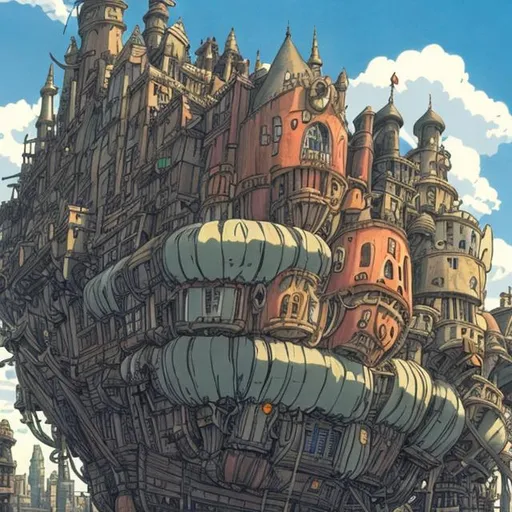 Prompt: -howl’s moving castle in Windsor Ontario 