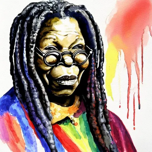 Prompt: 
whoopi goldberg water color
