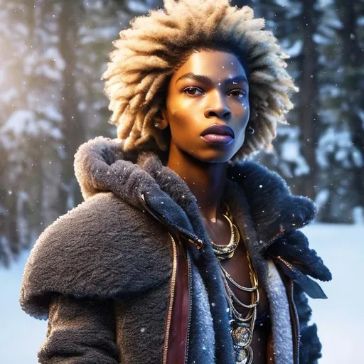 Prompt: whole body, realistic digital art, young afro american  male, with glossy skin,  wearing a clear see through bird Plague doctor mask, standing in the  frozen tundra, has snow white dreads on his head with an opal gloss, has snow white eyebrows with an opal gloss, has snow white lips with an opal gloss, wearing a snow vest with white fur, abbs exposed,  a white opal cosmic insignia glowing on face, using cosmic powers,  waist up,   light stubble, using powers , dark skin, handsome, beautiful cosmic eyes,  flying pose,a stunning Donato Giancola masterpiece in fantasy nouveau artstyle by Anders Zorn and Joseph Christian Leyendecker , neat and clear tangents full of negative space , ominous dramatic lighting with macabre somber shadows and highlights enhancing depth of perspective and 3D volumetric drawing , colorful vibrant painting in HDR with shiny shimmering reflections and intricate detailed ambient occlusion