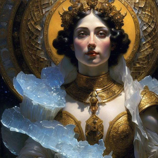 Prompt: tome made of ice  withpages made of stardust a stunning Donato Giancola masterpiece in fantasy nouveau artstyle by Anders Zorn and Joseph Christian Leyendecker , neat and clear tangents full of negative space , ominous dramatic lighting with macabre