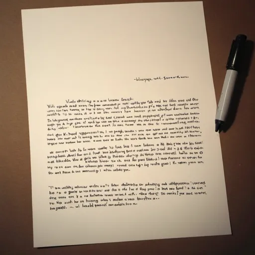 Prompt: Please make a thumbnail for this poem:

What is it about paperThat invites such hopeful dreams?The lines and ink and bends in pagesAll work in harmonyA hand at work, not just fingersDoodling awayThere is no substituteFor a letter in the mailSketchy lines and bleeding colorDigital is too clean and neatWe want the real dealFor me that means a sheetWriting this means scratching outNot deleting to the voidBut echoing my past mistakesWhile letting my mind toilI regret in school in 2012That we had to submit onlineWhat better essays I would haveIf I wrote them down alive