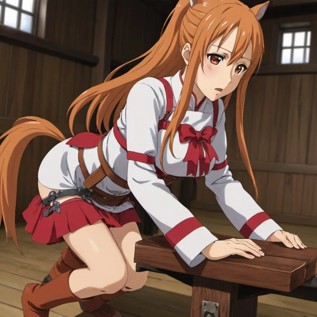 Prompt: wooden horse s3x 
torture, asuna