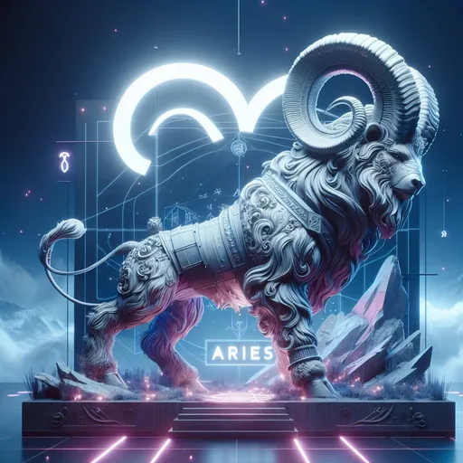 Prompt: Realistic Full-body Ram bear bull beast with a saddle guarding a territory, detailed background, Aries symbols, high fantasy, digital rendering, very detailed, perfect picture, professional quality, fantasy art, concept art, Aries themed background, detailed digital rendering, detailed ram bull bear beast, highres, professional, perfect lighting