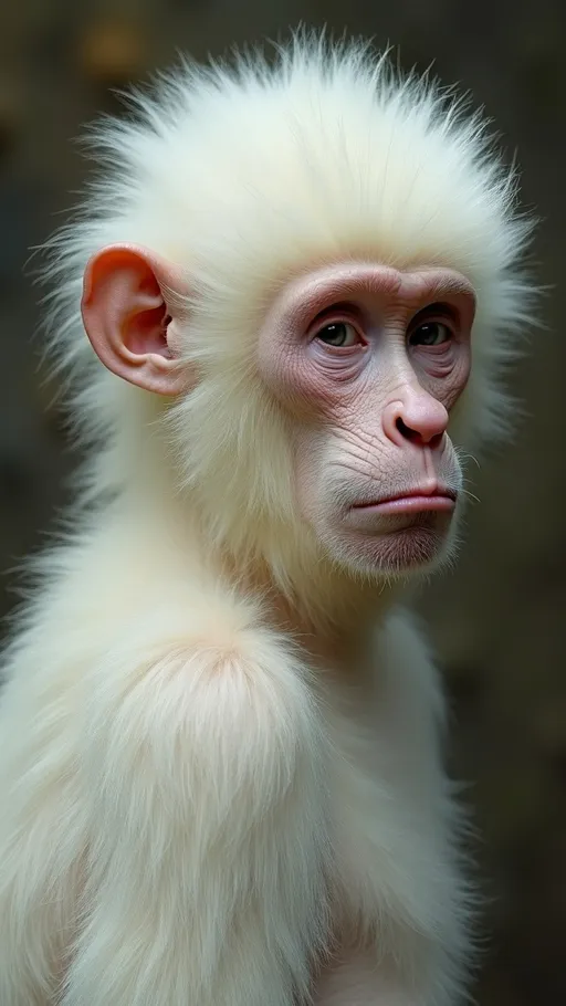 Prompt: Blafard – Albinos long surmised by Europeans to be the result of some kind of simian crossbreeding