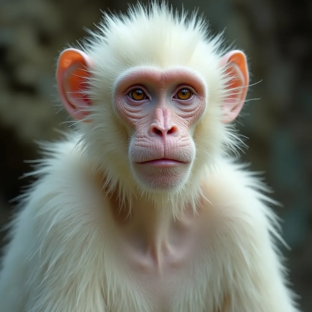 Prompt: Blafard – Albinos long surmised by Europeans to be the result of some kind of simian crossbreeding