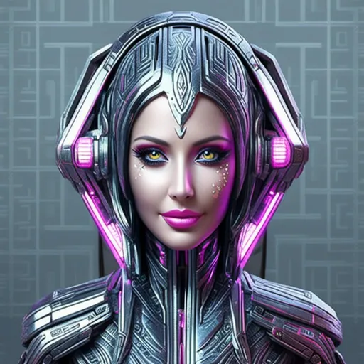 Prompt: Futuristic-sci-fi illustration of a <mymodel>, sleek and futuristic design, metallic finish, glowing neon accents, high-tech features, detailed intricate patterns, top-notch quality, highres, ultra-detailed, futuristic-sci-fi, metallic finish, glowing neon, high-tech, professional, atmospheric lighting