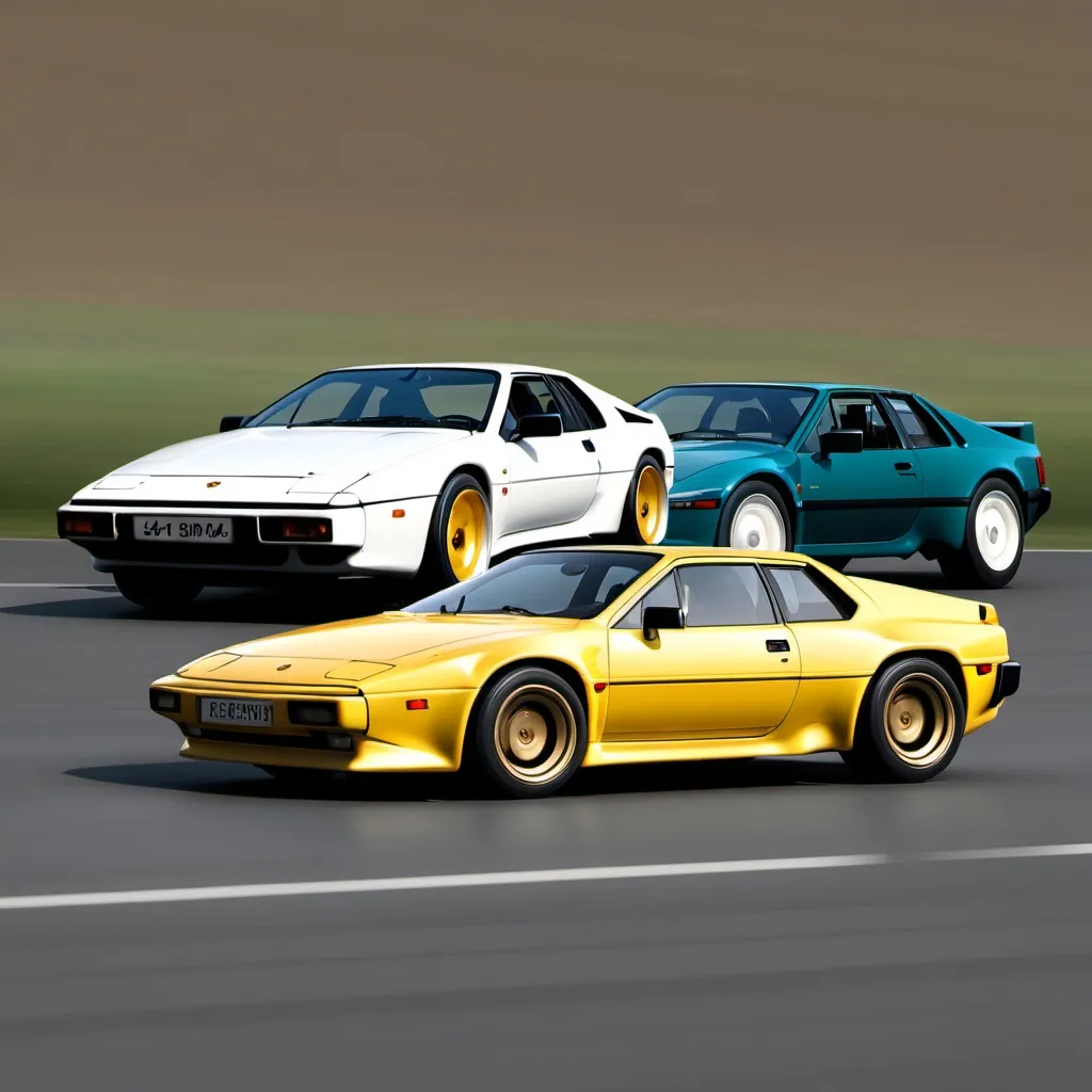 Prompt: Lotus Esprit Turbo mixed Porsche 944

