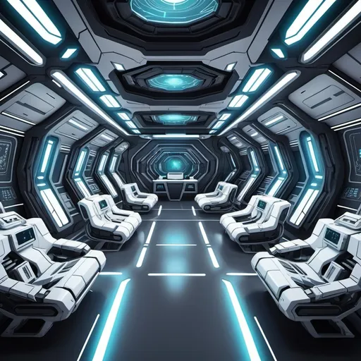Prompt: futuristic spaceship interior hq