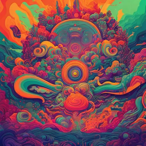 Prompt: Psychedelic illustration of 'Stay Weird', vibrant colors, surreal art style, trippy patterns, high quality, surreal, vibrant, detailed typography, dreamy atmosphere, abstract design, professional, colorful lighting