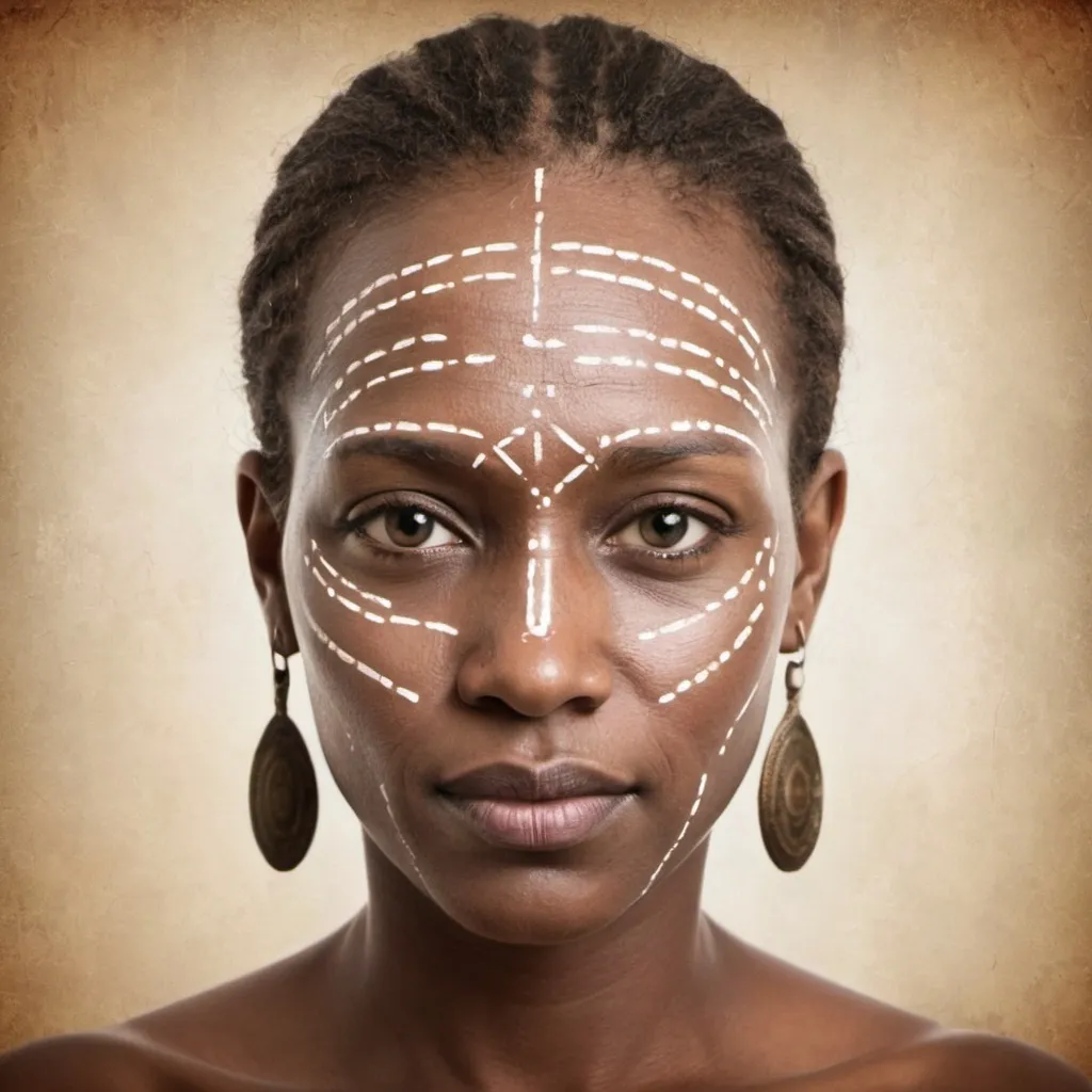 Prompt: Transformational Insights: ancestral loyalties and decoding facial features 