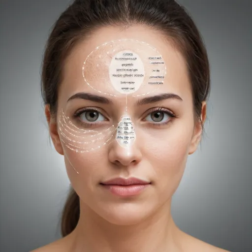 Prompt: a woman image with facial Decoding 