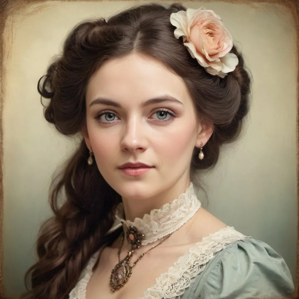 Prompt: Beautiful woman Victorian portraiture  