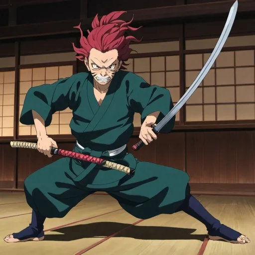 Prompt: tanjiro slashing muzan
