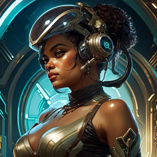 Prompt: A <mymodel> portrait artwork of the threatening  sinister
Tessa Thompson

as a gloomy alien warframe pin-up

, a stunning Alphonse Mucha's masterpiece in  sci-fi retro-futuristic art deco artstyle by Anders Zorn and Joseph Christian Leyendecker

, neat and clear tangents full of negative space 

, ominous dramatic lighting with detailed shadows and highlights enhancing depth of perspective and 3D volumetric drawing

, a  vibrant and colorful high quality digital  painting in HDR