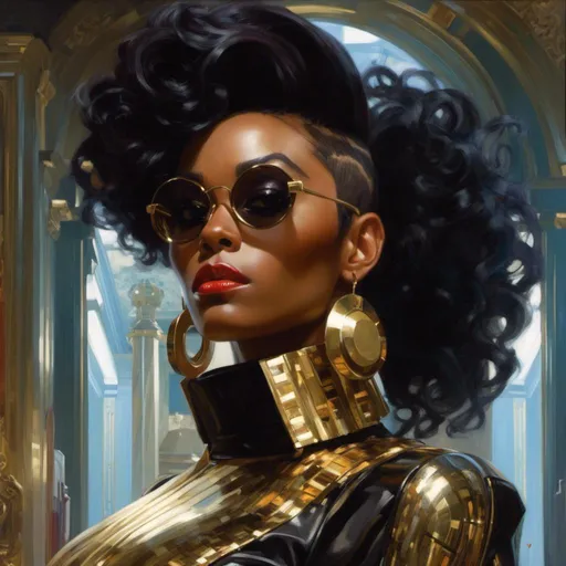 Prompt: A beautiful <mymodel> portrait of the ominous  and gloomy janelle monae as a curvy  and lustful cyberpunk warframe glowing in the darkness

, a  stunning Donato Giancola's masterpiece by Anders  Zorn and Joseph Christian Leyendecker 

, neat and clear  tangents  full of negative space