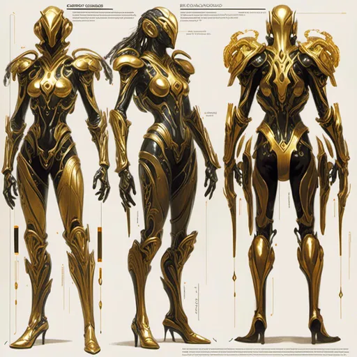 Prompt: A  <mymodel>  
turnaround reference sheet for the concept  character design of 

a warframe cyborg full of  golden circuit board lanes

, a stunning Donato Giancola's masterpiece by Anders Zorn and Joseph Christian Leyendecker

, a dramatic lighting with detailed shadows and highlights enhancing depth of perspective and 3D volumetric drawing

, a  vibrant and colorful high quality digital  painting in HDR