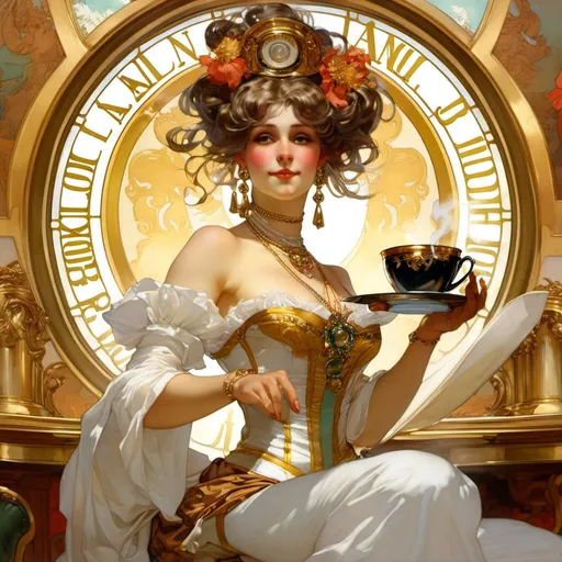 Prompt: A luxurious and lustrous 

coffee  machine

, a stunning Alphonse Mucha's masterpiece in <mymodel> barroque rococo artstyle by Anders Zorn and Joseph Christian Leyendecker

, neat and clear tangents full of negative space 

, a dramatic lighting with detailed shadows and highlights enhancing depth of perspective and 3D volumetric drawing

, a  vibrant and colorful high quality digital  painting in HDR