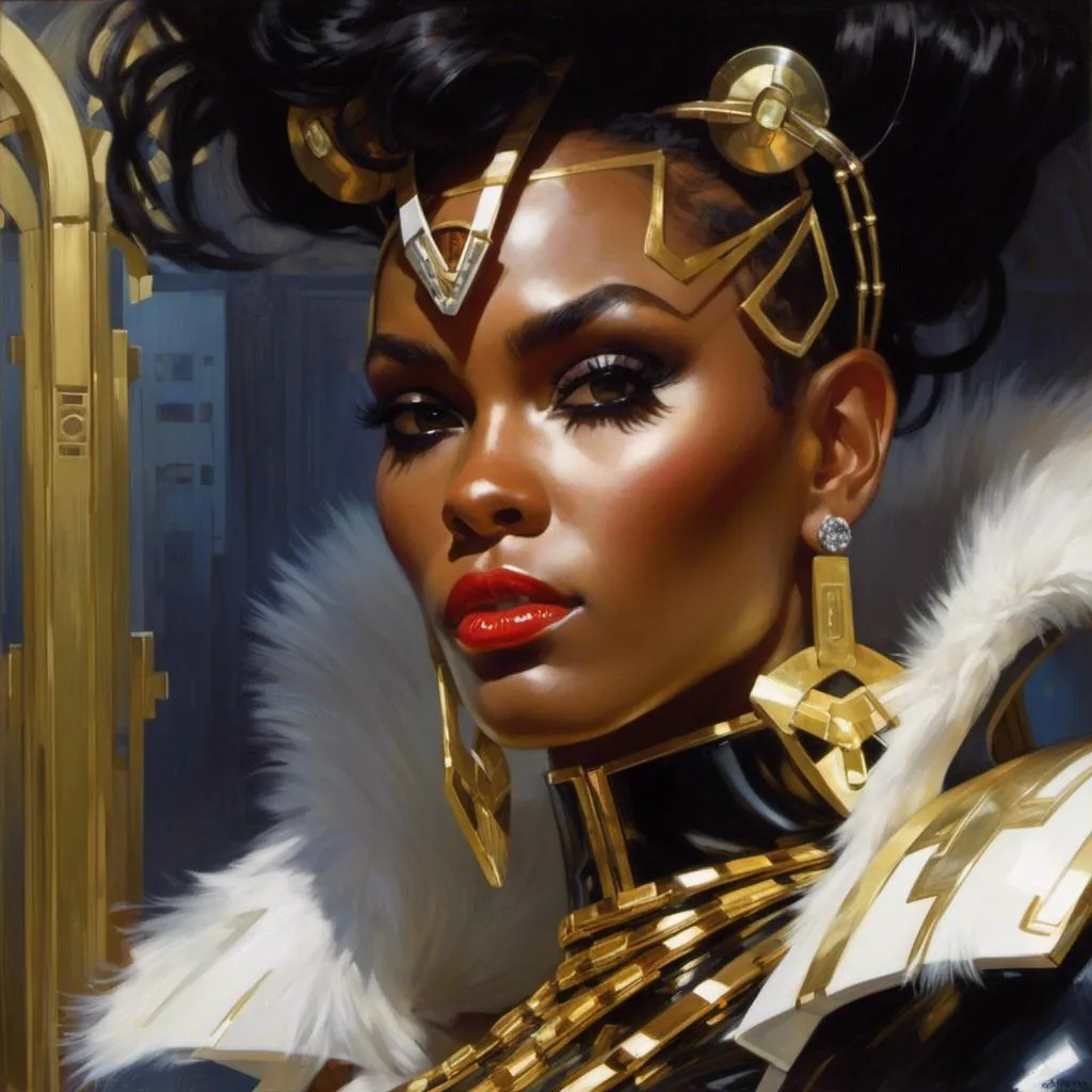 Prompt: A beautiful <mymodel> portrait of the ominous  and gloomy janelle monae as a curvy  and lustful cyberpunk warframe glowing in the darkness

, a  stunning Donato Giancola's masterpiece by Anders  Zorn and Joseph Christian Leyendecker 

, neat and clear  tangents  full of negative space