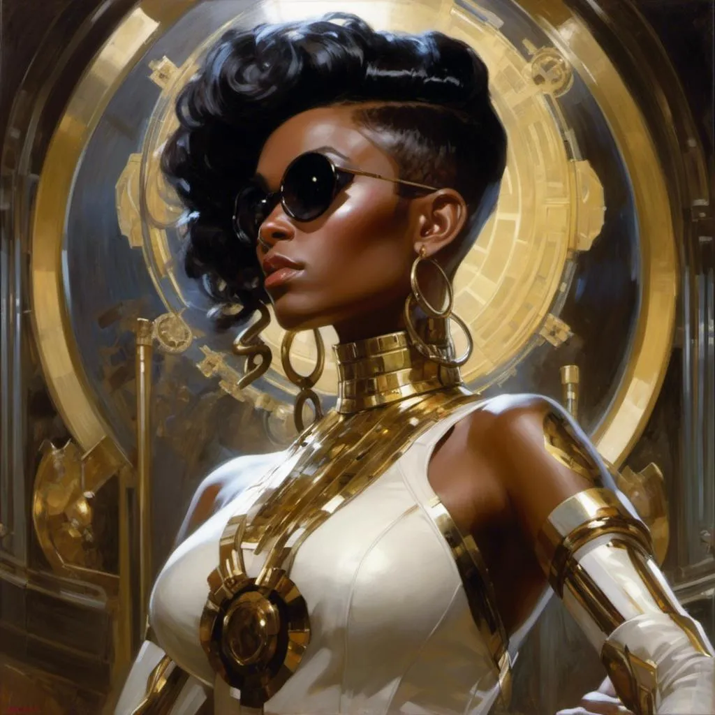 Prompt: A beautiful <mymodel> portrait of the ominous  and gloomy janelle monae as a curvy  and lustful cyberpunk warframe glowing in the darkness

, a  stunning Donato Giancola's masterpiece by Anders  Zorn and Joseph Christian Leyendecker 

, neat and clear  tangents  full of negative space