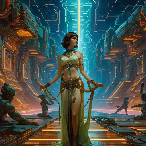 Prompt: A <mymodel> landscape artwork of the threatening  and somber princess of persia

in the middle  
of doomed badlands

full of multicolored neon circuit board patterns glowing in the darkness

, a stunning Donato Giancola's masterpiece in  sci-fi retro-futuristic art deco artstyle by Anders Zorn and Joseph Christian Leyendecker

, neat and clear tangents full of negative space 

, ominous dramatic lighting with detailed shadows and highlights enhancing depth of perspective and 3D volumetric drawing

, a  vibrant and colorful high quality digital  painting in HDR