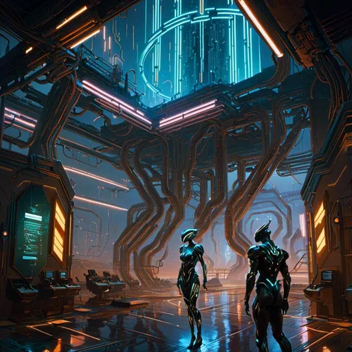 Prompt: A <mymodel> landscape artwork of a threatening  sinister
warframe

crossing a gloomy facility

full of multicolored neon circuit board patterns glowing in the darkness

, a stunning Donato Giancola's masterpiece in  sci-fi retro-futuristic art deco artstyle by Anders Zorn and Joseph Christian Leyendecker

, neat and clear tangents full of negative space 

, ominous dramatic lighting with detailed shadows and highlights enhancing depth of perspective and 3D volumetric drawing

, a  vibrant and colorful high quality digital  painting in HDR