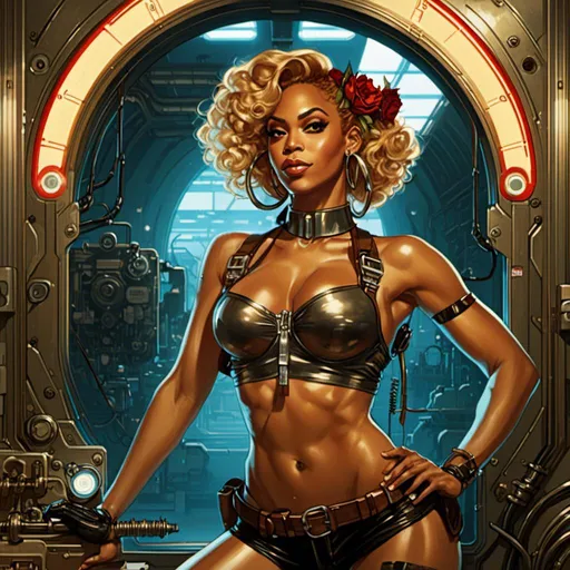 Prompt: A <mymodel> portrait artwork of 

beyonce

as a muscly stompunk mechanic pin-up 


, a stunning Alphonse Mucha's masterpiece in  sci-fi retro-futuristic art deco artstyle by Anders Zorn and Joseph Christian Leyendecker

, neat and clear tangents full of negative space 

, ominous dramatic lighting with detailed shadows and highlights enhancing depth of perspective and 3D volumetric drawing

, a  vibrant and colorful high quality digital  painting in HDR