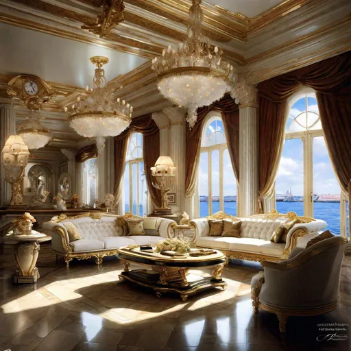 Prompt: An ominous and gloomy 

nautical white marble living room with view to the docks


, a stunning Donato Giancola's masterpiece in <mymodel> barroque rococo artstyle by Anders Zorn and Joseph Christian Leyendecker

, neat and clear tangents full of negative space 

, a dramatic lighting with detailed shadows and highlights enhancing depth of perspective and 3D volumetric drawing

, a  vibrant and colorful high quality digital  painting in HDR