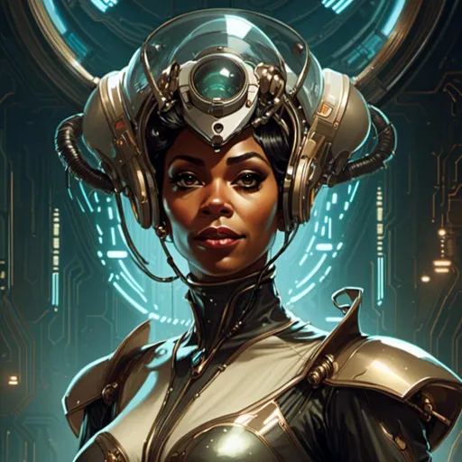 Prompt: A <mymodel> portrait artwork of the threatening  sinister
Regina Hall

as a gloomy alien warframe pin-up

, a stunning Alphonse Mucha's masterpiece in  sci-fi retro-futuristic art deco artstyle by Anders Zorn and Joseph Christian Leyendecker

, neat and clear tangents full of negative space 

, ominous dramatic lighting with detailed shadows and highlights enhancing depth of perspective and 3D volumetric drawing

, a  vibrant and colorful high quality digital  painting in HDR