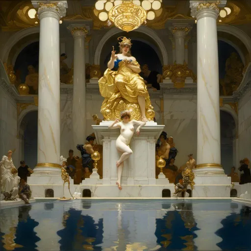 Prompt: An ominous and gloomy 

white marble monolith 
full of golden ornaments
with saphires glowing in the darkness 

of a flooded mangroove 

, a stunning Alphonse Mucha's masterpiece in <mymodel> barroque rococo artstyle by Anders Zorn and Joseph Christian Leyendecker

, neat and clear tangents full of negative space 

, a dramatic lighting with detailed shadows and highlights enhancing depth of perspective and 3D volumetric drawing

, a  vibrant and colorful high quality digital  painting in HDR