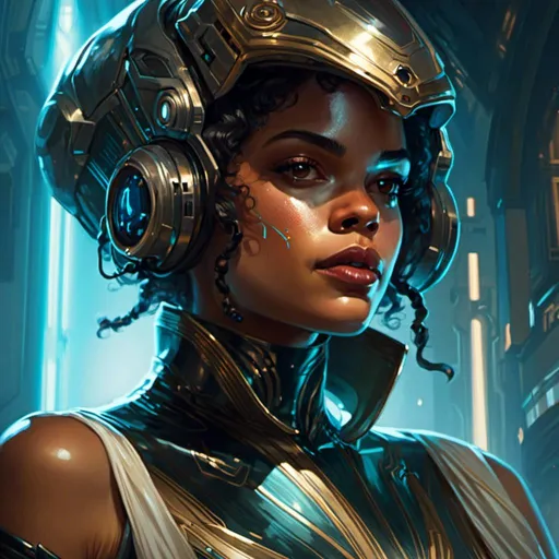 Prompt: A <mymodel> portrait artwork of the threatening  sinister
Tessa Thompson

as a gloomy alien warframe pin-up

, a stunning Alphonse Mucha's masterpiece in  sci-fi retro-futuristic art deco artstyle by Anders Zorn and Joseph Christian Leyendecker

, neat and clear tangents full of negative space 

, ominous dramatic lighting with detailed shadows and highlights enhancing depth of perspective and 3D volumetric drawing

, a  vibrant and colorful high quality digital  painting in HDR