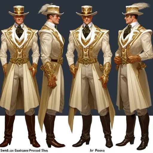 Prompt: A <mymodel> turnaround  reference sheet  for the concept character  design 

of a vintage art deco socialite gentleman  swindler with a muscly wide perfect body shape wearing  a  luxurious  high  fashion  costume design with a  malicious insidious gaze

, a stunning Donato Giancola masterpiece in vintage art deco brutalism artstyle by Anders Zorn and Joseph Christian Leyendecker 

, neat and clear tangents full of negative space 

, ominous dramatic lighting with macabre somber shadows and highlights enhancing depth of perspective and 3D volumetric drawing

, colorful vibrant painting in HDR with shiny shimmering reflections and detailed contrasting ambient occlusion