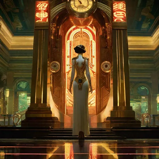Prompt: An ominous and gloomy 

monolith 

full of circuitry neon glowing in the darkness 

of a doomed plaza 

, a stunning Alphonse Mucha's masterpiece in <mymodel> sci-fi retro-futuristic  art deco artstyle by Anders Zorn and Joseph Christian Leyendecker

, neat and clear tangents full of negative space 

, a dramatic lighting with detailed shadows and highlights enhancing depth of perspective and 3D volumetric drawing

, a  vibrant and colorful high quality digital  painting in HDR