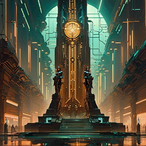 Prompt: an ominous towering

obelisk

full of  glowing circuitry

, a stunning Alphonse Mucha's masterpiece in <mymodel> sci-fi cyberpunk artstyle by Anders Zorn and Joseph Christian Leyendecker

, neat and clear tangents full of negative space 

, detailed dramatic lighting with contrasting shadows and highlights enhancing depth of perspective and 3D volumetric drawing

, a  vibrant and colorful high quality digital  painting in HDR