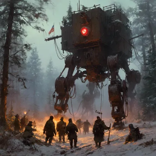 Prompt: An ominous and gloomy 

towering mechanical monolith

glowing in the darkness 

of a doomed jungle
full of hoses and cables



, a stunning Jakub Rozalski's masterpiece in <mymodel> sci-fi retro-futuristic  dieselpink artstyle by Anders Zorn and Joseph Christian Leyendecker

, neat and clear tangents full of negative space 

, a dramatic lighting with detailed shadows and highlights enhancing depth of perspective and 3D volumetric drawing

, a  vibrant and colorful high quality digital  painting in HDR