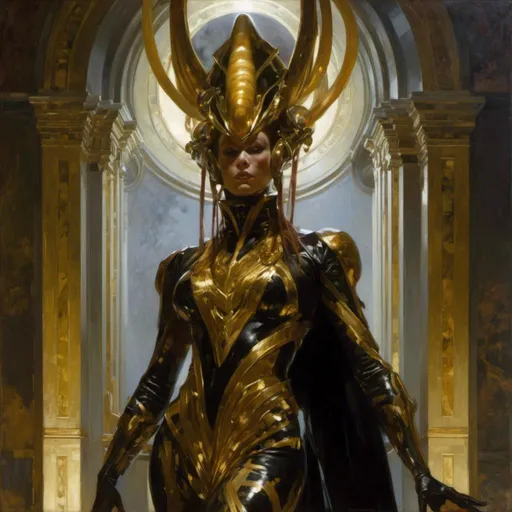 Prompt: An ominous  and gloomy  <mymodel> portrait of an  alien 
 warframe  glowing in the darkness

, a  stunning Donato Giancola's masterpiece by Anders  Zorn and Joseph Christian Leyendecker 

, neat and clear  tangents  full of negative space