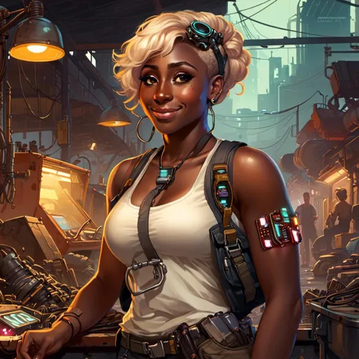 Prompt: A <mymodel> portrait artwork of 
Cynthia Erivo

as a nerdy and muscly atompunk mechanic pin-up 

in the middle of a gloomy jukyard scrapyard 

full of multicolored neon circuitry glowing in the   darkness

, a stunning Alphonse Mucha's masterpiece in  sci-fi retro-futuristic art deco artstyle by Anders Zorn and Joseph Christian Leyendecker

, neat and clear tangents full of negative space 

, ominous dramatic lighting with detailed shadows and highlights enhancing depth of perspective and 3D volumetric drawing

, a  vibrant and colorful high quality digital  painting in HDR