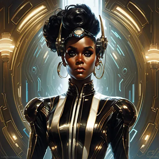 Prompt: A <mymodel> portrait artwork of the threatening  sinister
Janelle Monae 

as a gloomy alien warframe

, a stunning Donato Giancola's masterpiece in  sci-fi retro-futuristic art deco artstyle by Anders Zorn and Joseph Christian Leyendecker

, neat and clear tangents full of negative space 

, ominous dramatic lighting with detailed shadows and highlights enhancing depth of perspective and 3D volumetric drawing

, a  vibrant and colorful high quality digital  painting in HDR